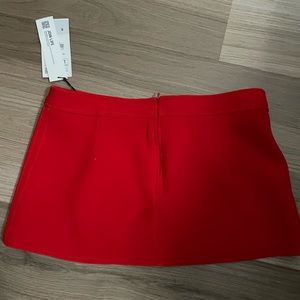 Zara red mini skirt